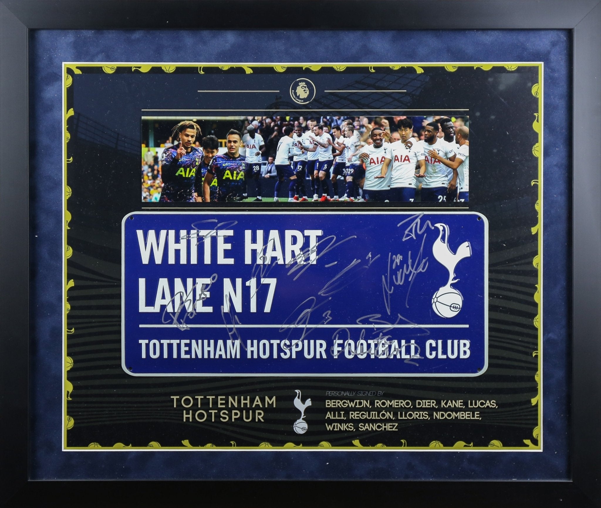Multi Signed Spurs Roadsign Framed Display - Memorabilia Framers Shop